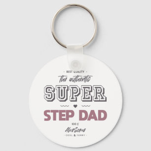 The authentic super step dad keychain