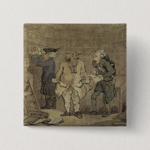 The Author and his Publisher, 1784 (grey wash and Pinback Button