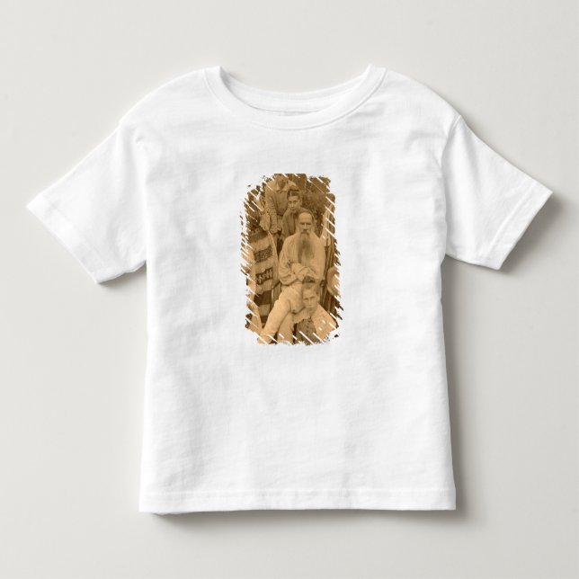 The author Leo Tolstoy with his family Toddler T-shirt (Front)
