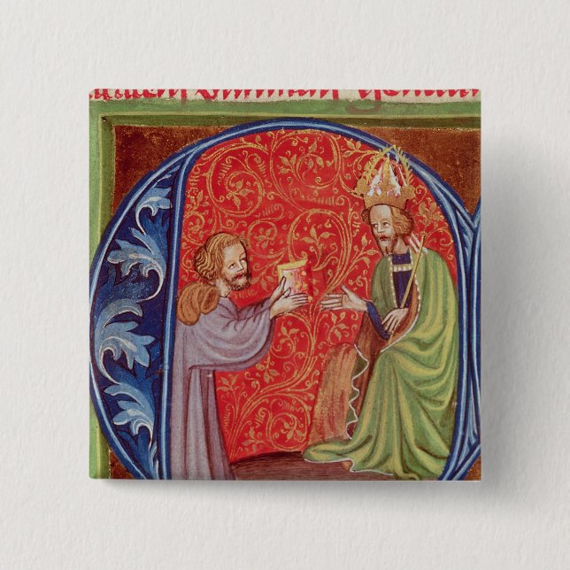 The Author Offering his Book Pinback Button (Front)