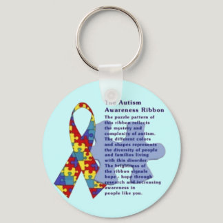 "The Autism Awareness Ribbon" Keychain