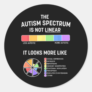 The Autism Spectrum Is Not Linear3  Classic Round Sticker