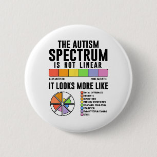 The Autism Spectrum Is Not Linear Autism Awareness Button