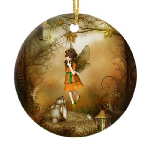 The Autumn Fairy Ceramic Ornament