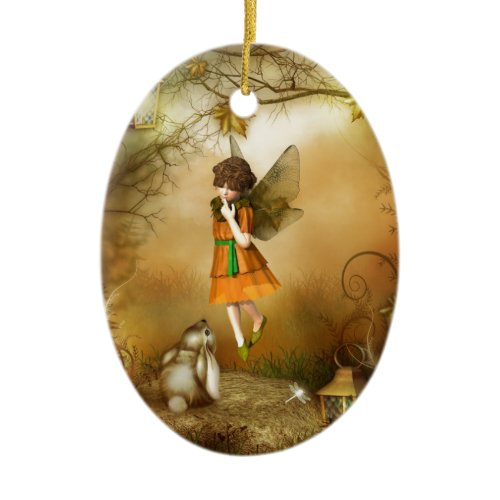 The Autumn Fairy Ceramic Ornament