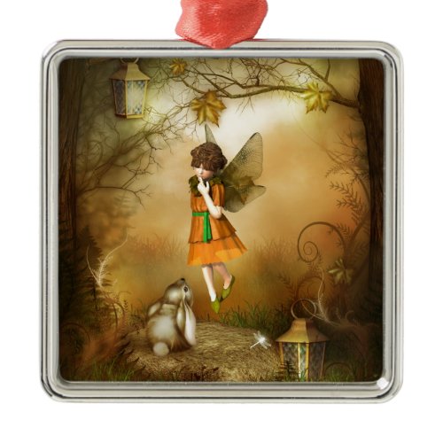 The Autumn Fairy Metal Ornament