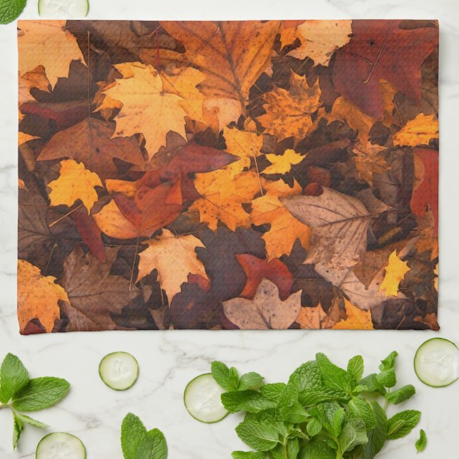 the autumn kitchen towel (Folded)