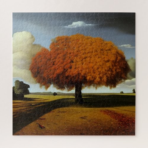 The Autumn Oak Fine Art Surreal Style   Jigsaw Puzzle