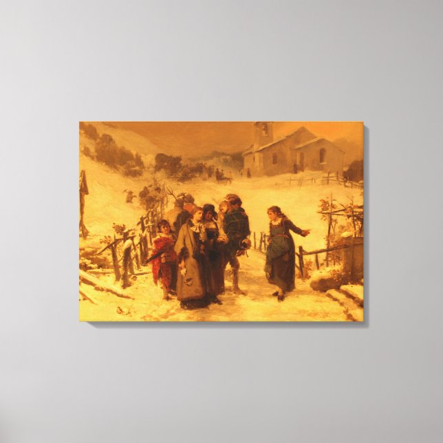 The Avalanche (by Gerolamo Induno) Canvas Print (Front)