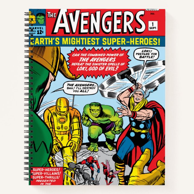 The Avengers #1 Comic Cover Notebook (Front)