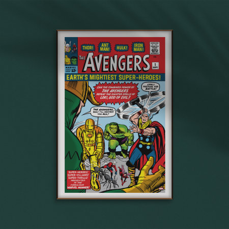 The Avengers #1 Comic Cover Poster