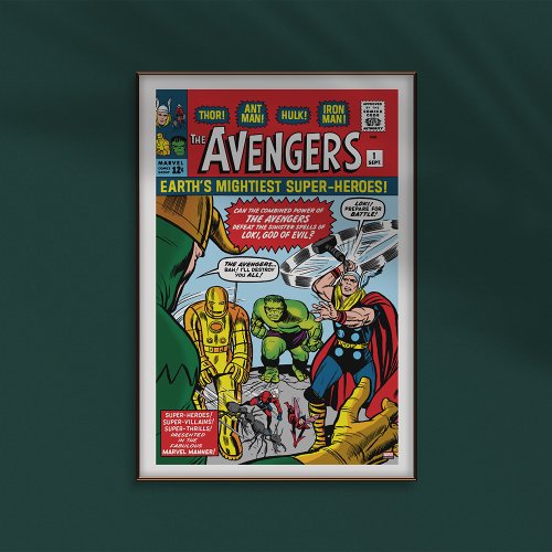 The Avengers 1 Comic Cover Poster