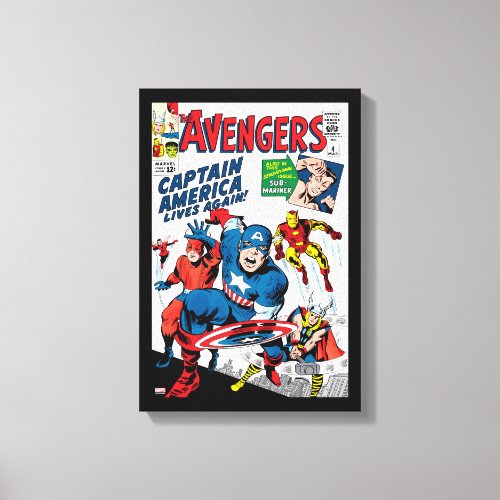 The Avengers 4 Comic Cover Canvas Print