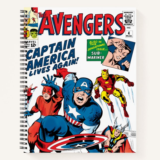 The Avengers #4 Comic Cover Notebook (Front)