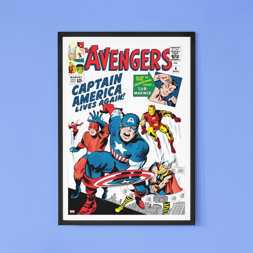 The Avengers 4 Comic Cover Poster