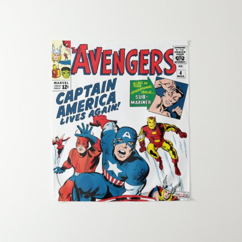 The Avengers 4 Comic Cover Tapestry