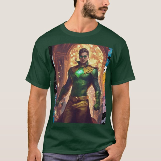 The Avengers - Features a team of superheroes comi T-Shirt (Front)