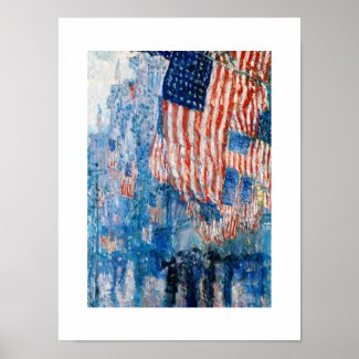 The Avenue in the Rain. Fine Art Poster