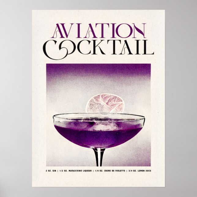 The Aviation Cocktail: A Violet Delight Poster (Front)