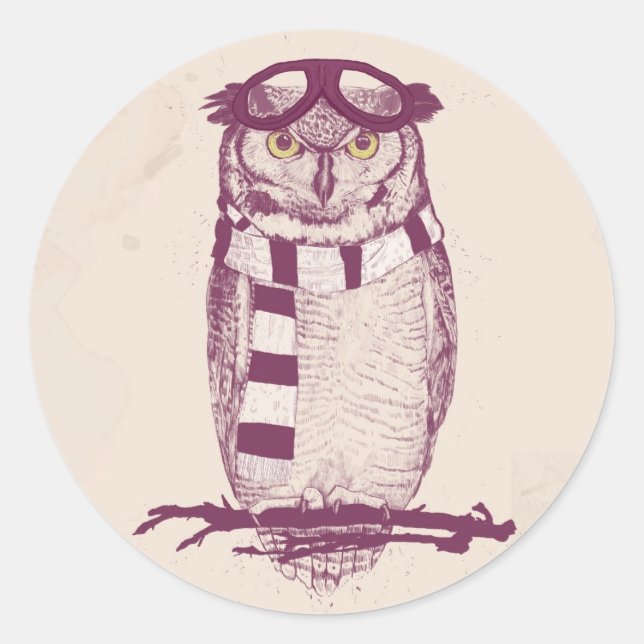 The aviator classic round sticker (Front)