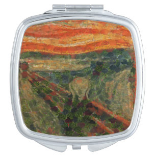 The Avocado Scream Fine Art Vegan Spoof Compact Mirror
