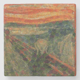 The Avocado Scream Fine Art Vegan Spoof Stone Coaster