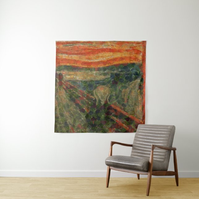 The Avocado Scream Fine Art Vegan Spoof  Tapestry (In Situ)
