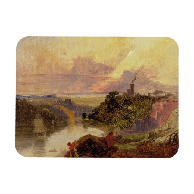 The Avon Gorge at Sunset (oil on paper) Magnet (Horizontal)