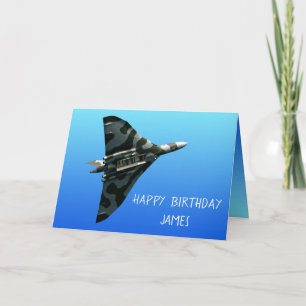 The Avro Vulcan Happy Birthday personalized Card