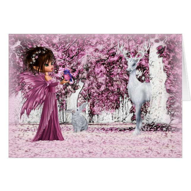 The Awakening Enchanted Forest Fantasy Art Blank Cards (Front Horizontal)