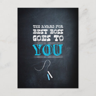 The award for best boss goes to you! postcard