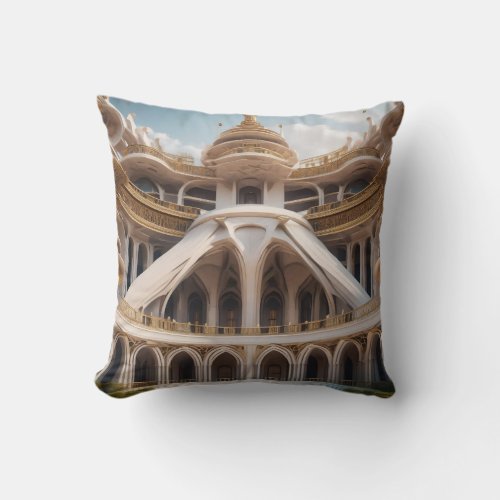 The Awesome Big Mosque Throw Pillow