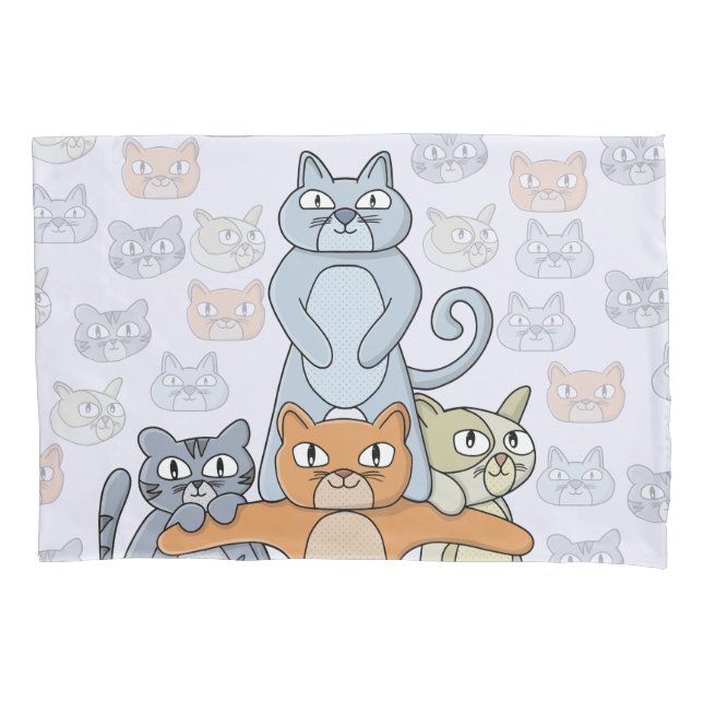 The Awesome Cats Pillow Case (Front)