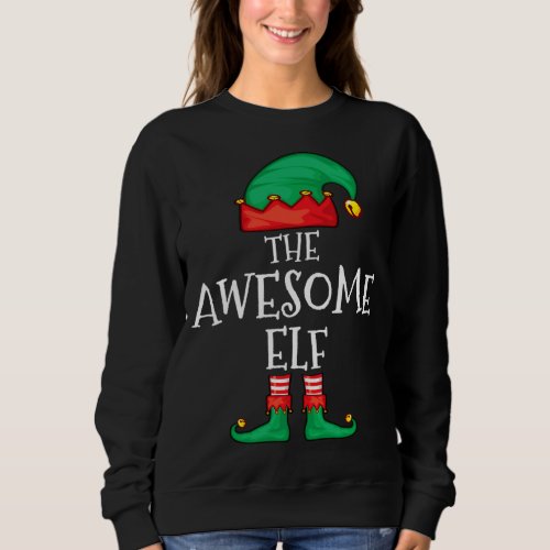 The Awesome Elf Matching Family Group Christmas Pa Sweatshirt