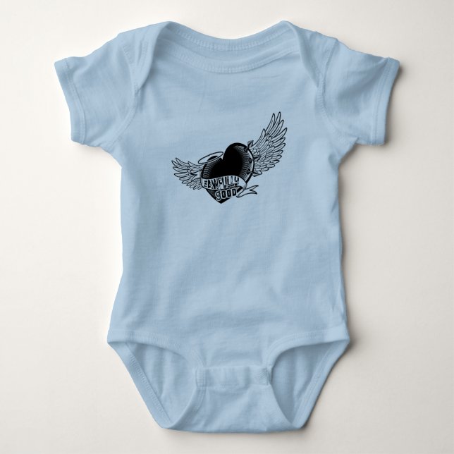 The Awfully Good Baby One Piece - Blue  Baby Bodysuit (Front)