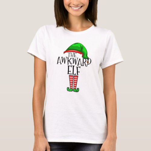 The Awkward Elf Family Matching Group Christmas Co T_Shirt