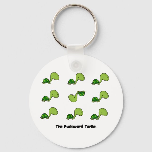 The Awkward Turtle Keychain (Front)