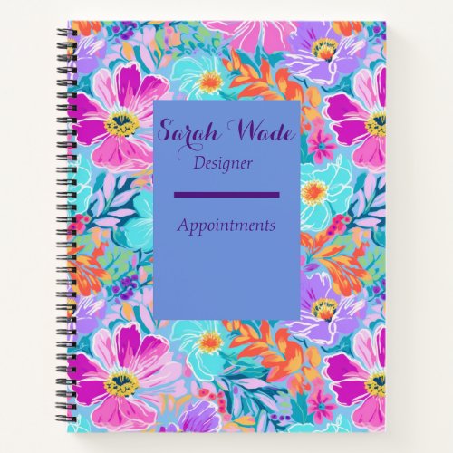 The Ayana Spring Watercolor Flower Blossom Planner Notebook