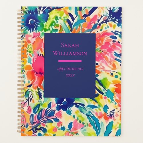 The Ayana  Watercolor Spring Floral  Planner 