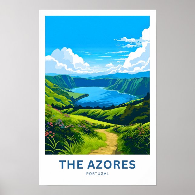 The Azores Portugal Travel Print (Front)