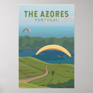 The Azores Portugal Travel Vintage Art Poster