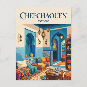 The Azure Lantern Tea House Morocco Postcard