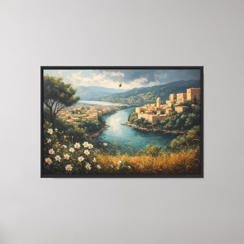 The Azure River of the Ancient Citadel Canvas Print