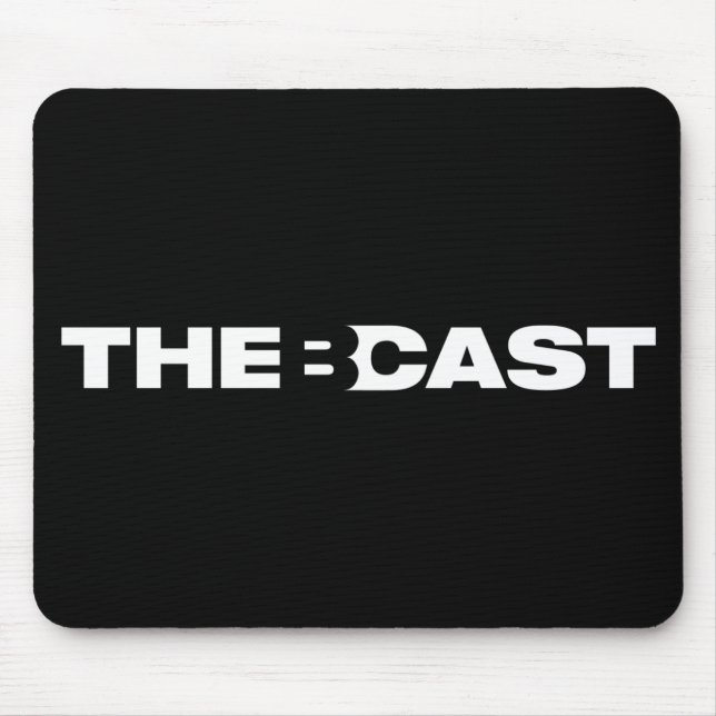 "The B-Cast" black mousepad (Front)
