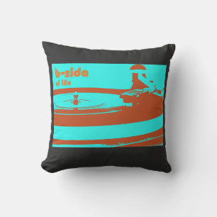 The B-side of Life Vinyl Records Throw Pillow