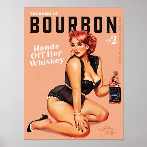 The Babes Of Bourbon Curvy Vintage Pinup Art Poster