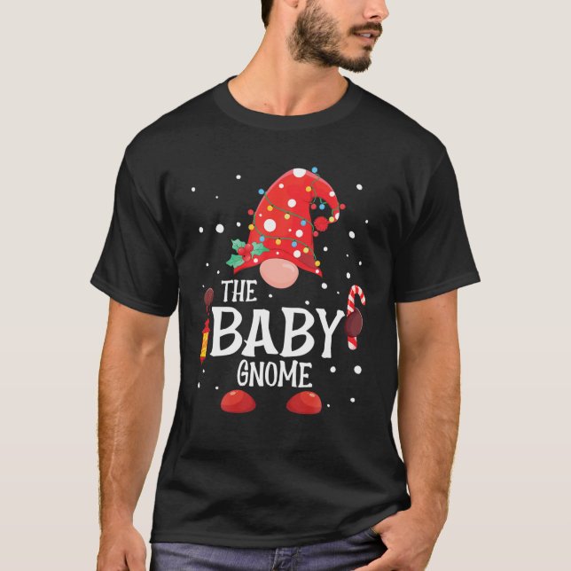 The Baby Gnome Matching Family Christmas Gnome Paj T-Shirt (Front)