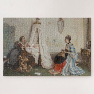 The Baby is Sleeping (by Gerolamo Induno) Jigsaw Puzzle