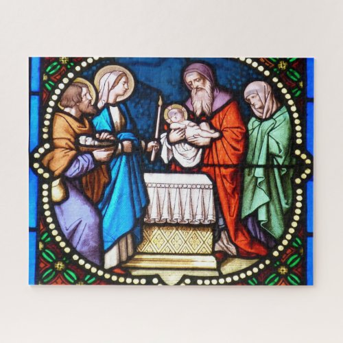 The Baby Jesus Stained Glass Window Jigsaw Puzzle