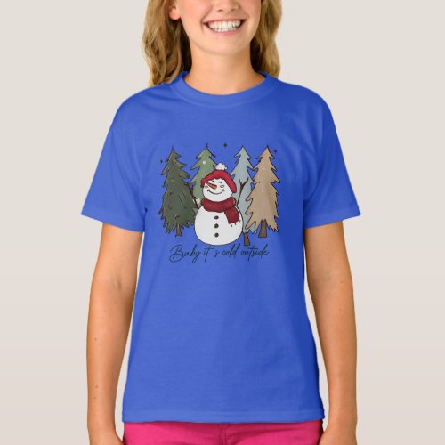 The Baby Nestled Amidst the Christmas Trees T_Shirt
